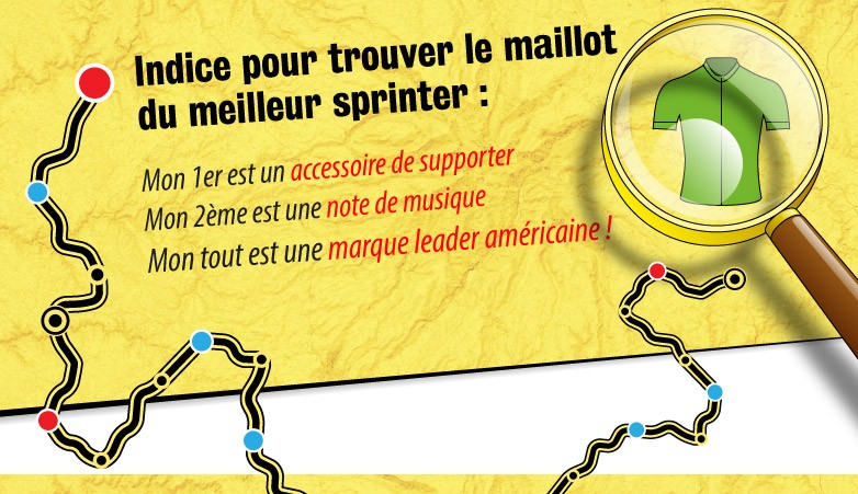 Indice pour trouver maillot vert meilleur sprinter - Tour de France 2016 - Alibabike