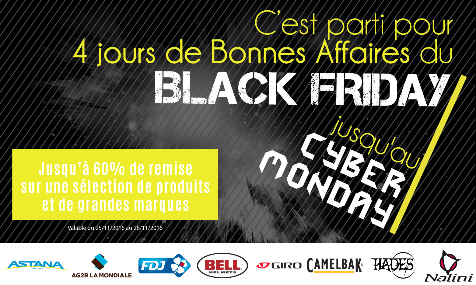 Black Friday...Cyber Monday : 4 jours de promotions sur Alibabike.com