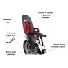 Porte-bébé ZENITH RELAX gris-rouge fixation cadre