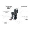Porte bébé KOOLAH FF fixation cadre gris foncé-argent