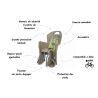 Porte bébé KOOLAH fixation porte-bagage marron-vert