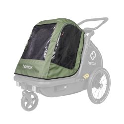 Housse de pluie vert/noir pour remorque PLUTO M