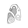 Patte de dérailleur GH-186 Giant (Hanger+axle cap)