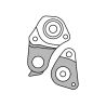 Patte de dérailleur GH-186 Giant (Hanger+axle cap)