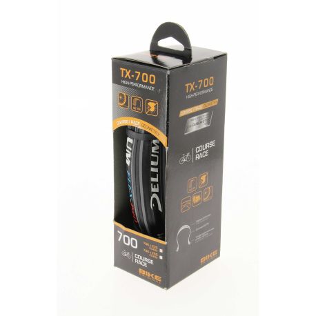 Pneu course tringles souples 700X23 62 TPI noir-gris