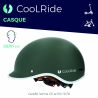 Casque Urbain avec visière avec headlock Kaki L (59-61 cm)