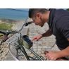 Sacoche de cadre smartphone avec pare-soleil - KAKI