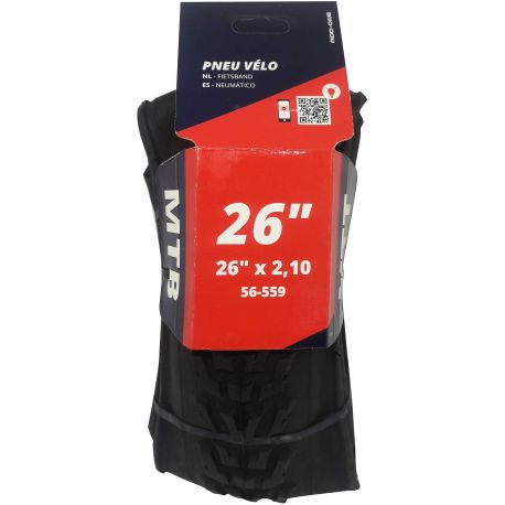 Pneu VTT 26X2.10 noir tringles souples