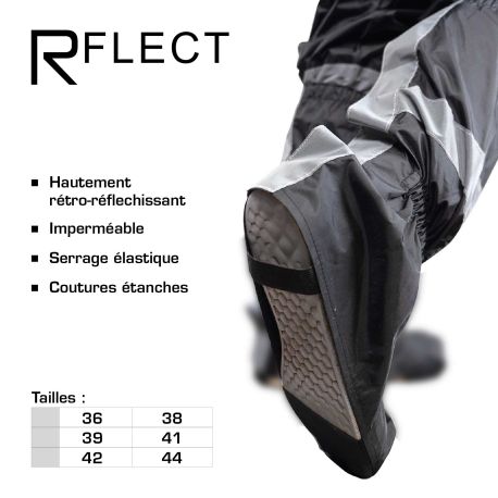 Guêtres anti-pluie haute visibilité homologuées CE