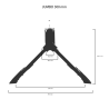 Béquille centrale double JUMBO alu - max.: 100kg