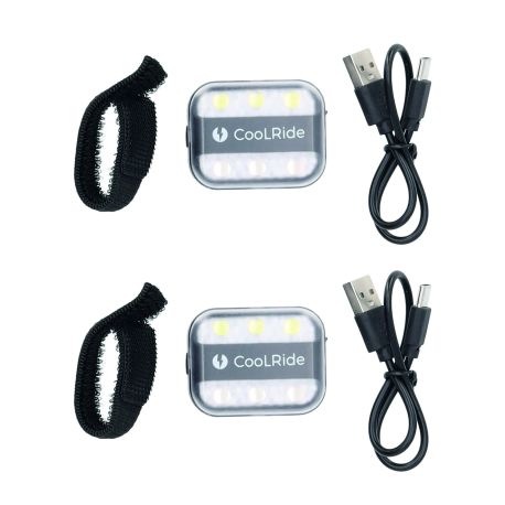 Lot de deux Clips LED multiusage - 6 leds - USB