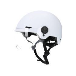 Casque urbain Trendy avec visière et headlock 55-58cm blanc