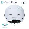 Casque urbain Trendy avec visière et headlock 55-58cm blanc