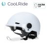 Casque urbain Trendy avec visière et headlock 55-58cm blanc