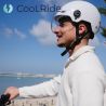 Casque urbain Trendy avec visière et headlock 55-58cm blanc