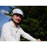 Casque urbain Trendy avec visière et headlock 55-58cm blanc