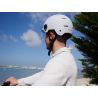 Casque urbain Trendy avec visière et headlock 55-58cm blanc