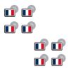 Lot de deux paquets Accroches dossards magnétiques BIBBITS