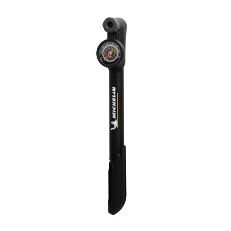 Mini pompe aluminium à manomètre clever valve MICHELIN AIR TECH PRO
