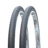 Lot de deux Pneus rigide Blueway anticrevaison 30 TPI bande réflective