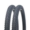 Lot de deux Pneus rigide Blueway anticrevaison 30 TPI bande réflective