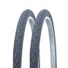 Lot de deux Pneus rigide Blueway anticrevaison 30 TPI bande réflective