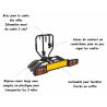 Porte-vélo attelage Siena 3 vélos inclinable NOIR Mat