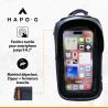 Sacoche de cadre smartphone avec pare-soleil