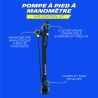 Pompe a pied acier vélo à manomètre MICHELIN AIR CONTROL XT