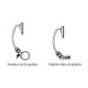 Rétroviseur Cycle Star 80mm petite tige courbée (M)