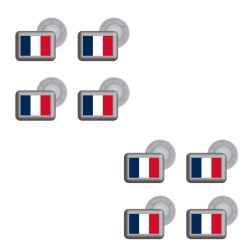 Lot de deux paquets Accroches dossards magnétiques BIBBITS