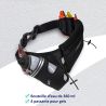 Ceinture hydratation 1 gourde 360ml et portes gels noir
