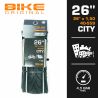 Pneu city 26X1,50 slick bandes reflectives tringles souples