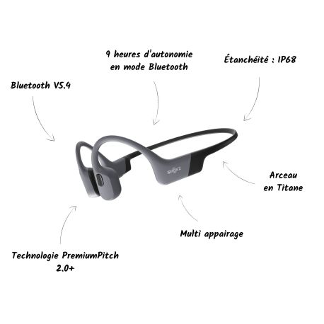 Casque MP3 Shokz - OPENSWIM PRO USB-C