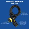 Antivol spirale à clés 180 cm Ø 10 mm + support