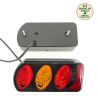 2 Feux Arrières avec Câble et Prise 13 Broches - Couleur Noir