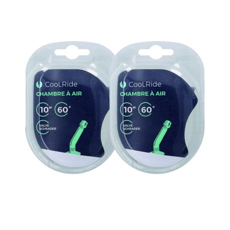 Lot de deux Chambres à air 10 pouces GV coudée