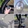 Pompe a pied acier vélo à manomètre MICHELIN AIR CONTROL