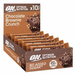 Boite de 10 Barres Protéinées Croustillantes Chocolat Brownie 65g OPTIMUM NUTRIT