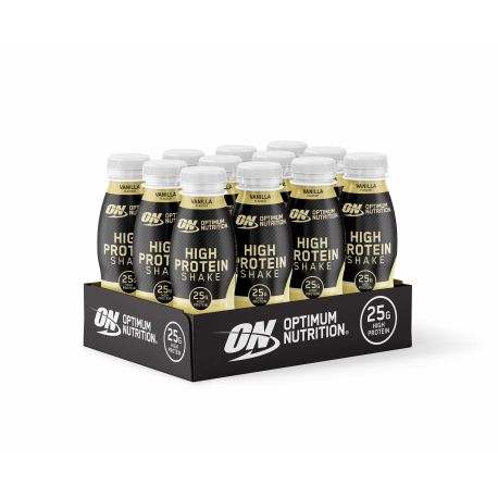 Boite de 12 Shakes prêt à boire riche en protéines Vanille 330ml OPTIMUM NUTRIT