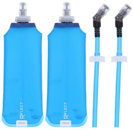 Lot de deux gourdes souples multisport + deux Extensions pipettes