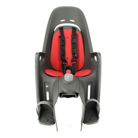 Porte-bébé inclinable HAMAX Zenith Relax gris-rouge fixation porte-bagages