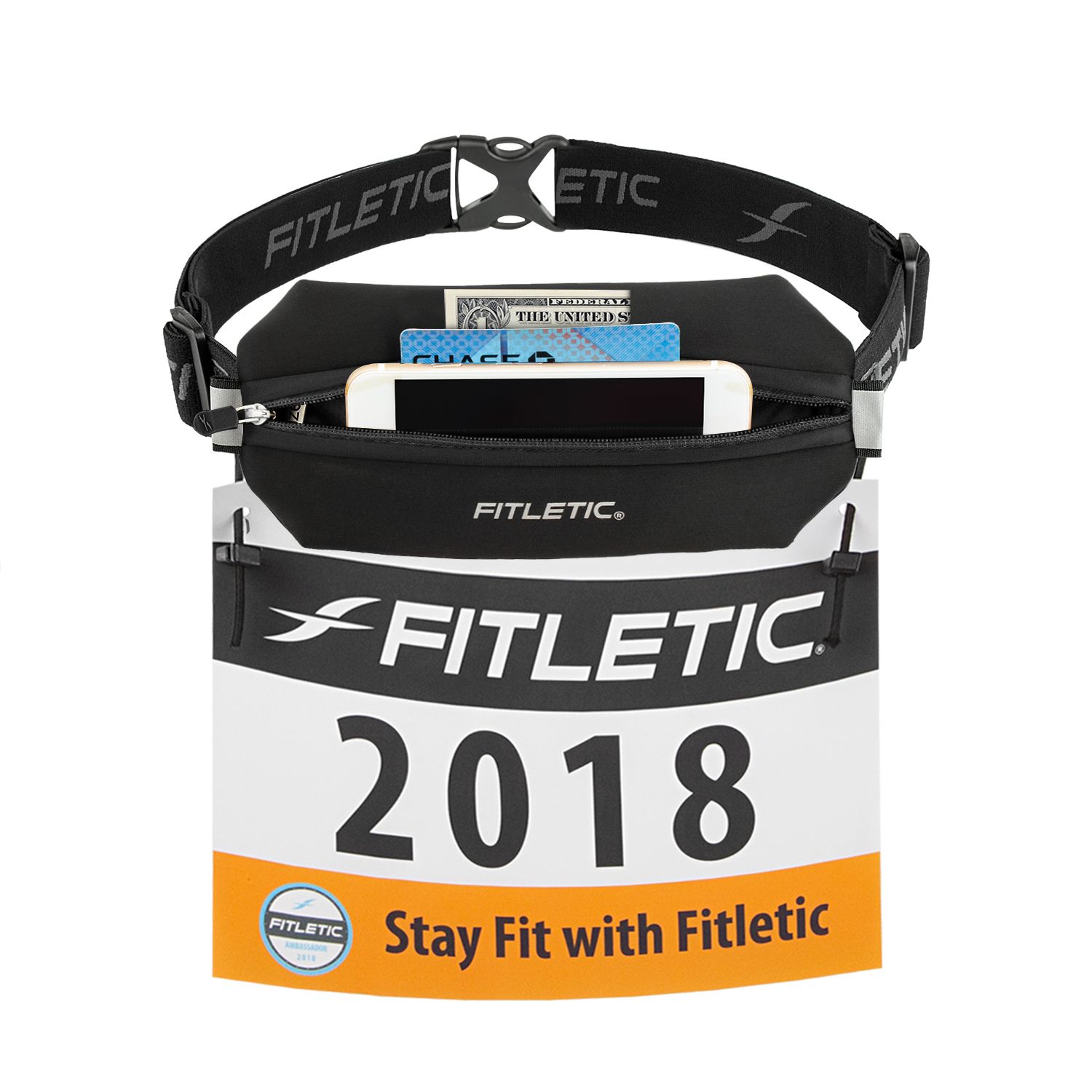 FITLETIC Neo 1 racing N01R  Ceinture de running avec une poche neoprene et porte  dossard - Alibabike