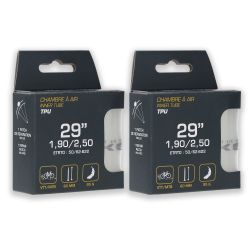 Lot de deux Chambres à air TPU 29"x1,90/2,50 - 50/62-622 PV 60 mm