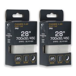 Lot de deux Chambres à air TPU 28"/700 x 32/45C - 32/47-622 PV 60 mm
