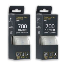 Lot de deux Chambres à air TPU 700 x 18/32C - 18/32-622 PV 85 mm