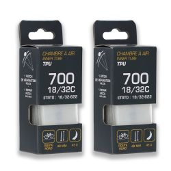 Lot de deux Chambres à air TPU 700 x 18/32C - 18/32-622 PV 48 mm