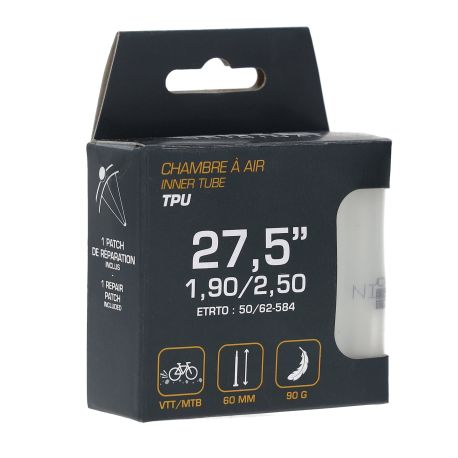 Chambre à air TPU 27.5"x1,90/2,50 - 50/62-584 PV 60 mm