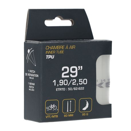 Chambre à air TPU 29"x1,90/2,50 - 50/62-622 PV 60 mm