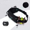 Ceinture hydratation 1 gourde 360ml et portes gels noir